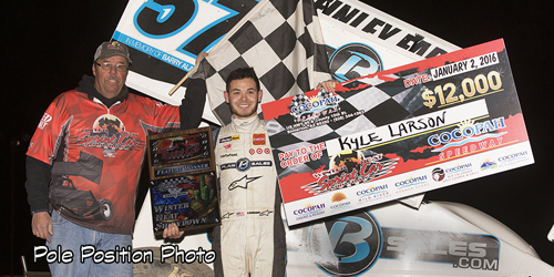 Larson Gets it Done in the Dirt with Winter Heat Win