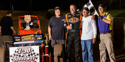 Charles Davis, Jr. Charges to Freedom Tour Opening Night Win at I-30 Speedway